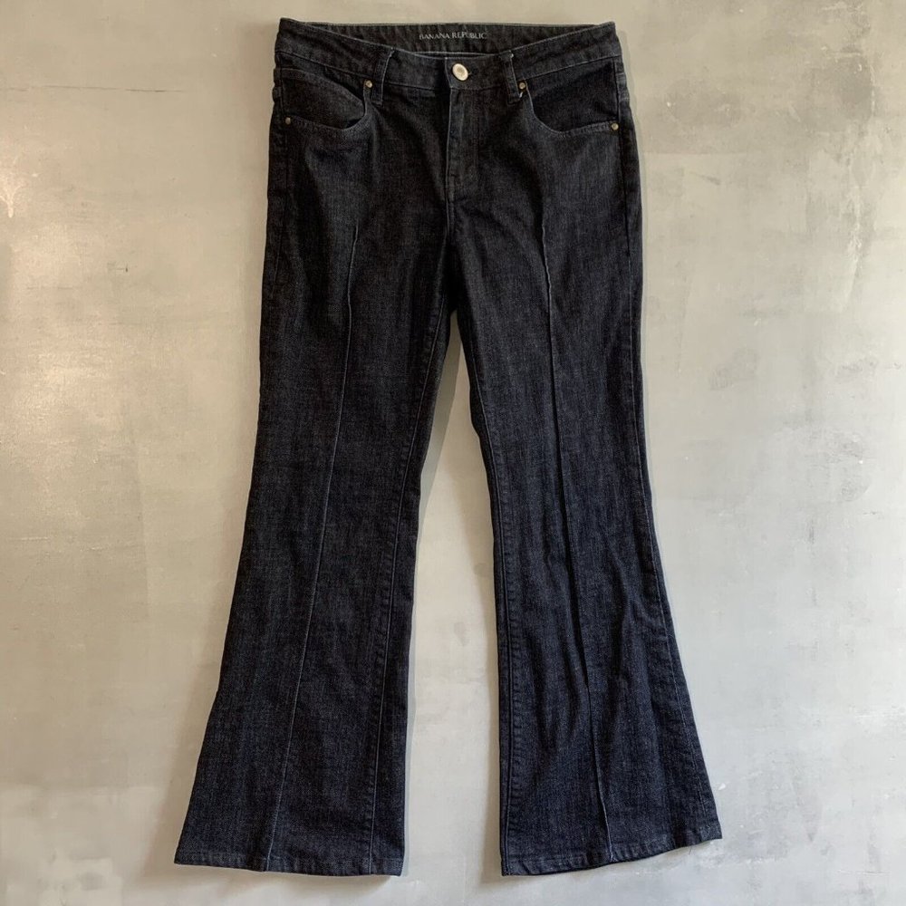 Banana Republic Jeans womens 6 flare leg blue Trousers 30 x 29‎
